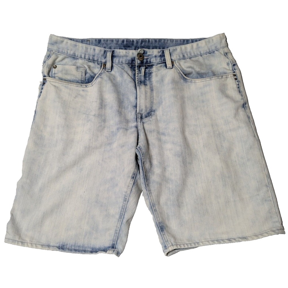 BUFFALO DAVID BITTON Men 36 (Actual 38X11) Light‎ Wash Denim Blue Jean Shorts